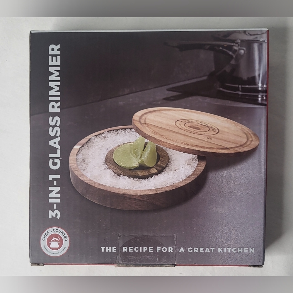 NEW Country Corner 3 In 1 Glass Rimmer Bundle Of Two Wood Glass Rimmers NIB - Picture 3 of 12